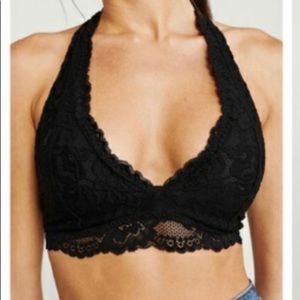 Black Lace Halter Bralette